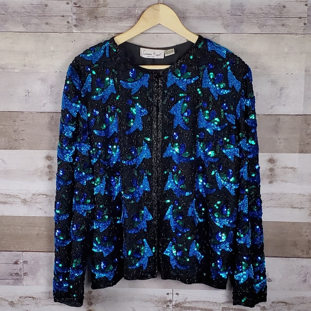Vintage Laurence Kazar beaded front clasp jacket
